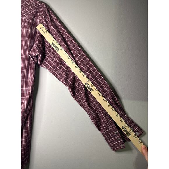 Ruddock Mens Western Pearl Snap Long Sleeve Plaid Shirt Medium - Picture 7 of 8